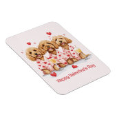 Happy Valentines Day Goldendoodle Dogs Magneet (Rechterzijde)