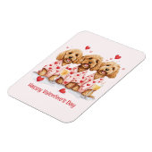 Happy Valentines Day Goldendoodle Dogs Magneet (Linkerzijde)