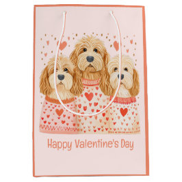 Happy Valentines Day Goldendoodle Dogs Medium Cadeauzakje
