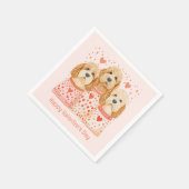 Happy Valentines Day Goldendoodle Dogs Servet (Hoek)