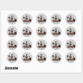 Happy Valentine's Day Gothic skeleton Ronde Sticker (Vel)