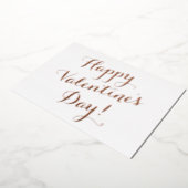 Happy Valentine's Day gouden script kalligrafie Folie Feestdagenkaart (Gedraaid)