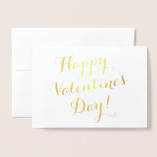 Happy Valentine's Day gouden script kalligrafie Folie Kaarten