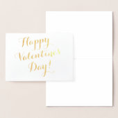 Happy Valentine's Day gouden script kalligrafie Folie Kaarten (Display)