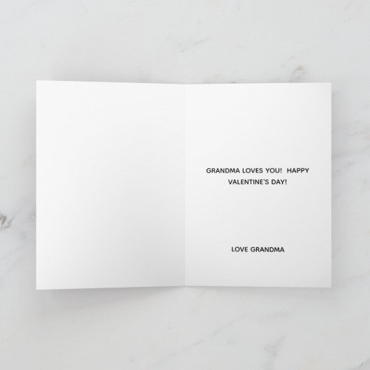 Happy Valentines Day Granddochter Custom Kaart (Binnen)