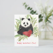 Happy Valentine's Day Grandson Panda Bear Feestdagenkaart (Staand voorkant)