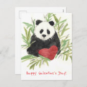 Happy Valentine's Day Grandson Panda Bear Feestdagenkaart (Voorkant / Achterkant)