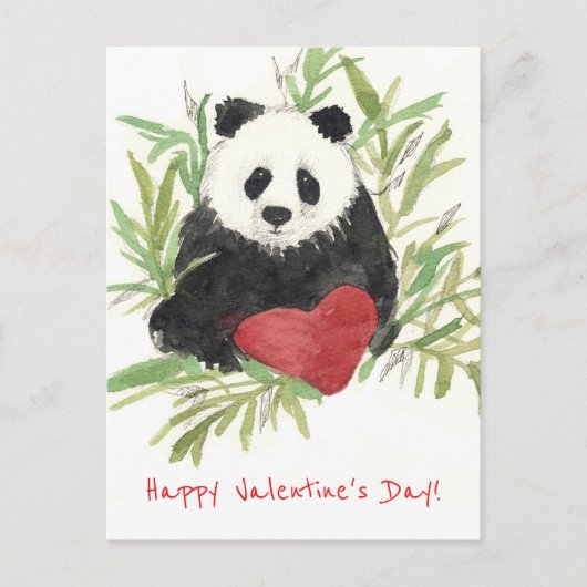 Happy Valentine's Day Grandson Panda Bear Feestdagenkaart (Voorkant)