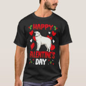 Happy Valentines Day Great Pyrenees Heart Love Ani T-shirt (Voorkant)