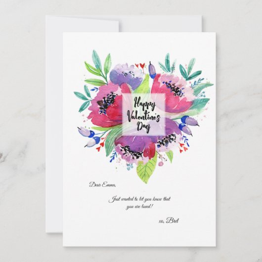 Happy Valentine's Day Greeting Card Feestdagenkaart (Voorkant)