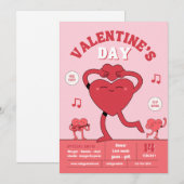 Happy Valentines Day hart Feestdagenkaart (Voorkant / Achterkant)