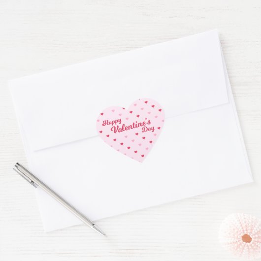 Happy Valentine's Day Hart Sticker (Envelop)
