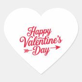 Happy Valentine's Day Hart Sticker (Voorkant)