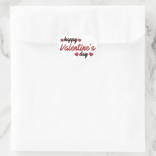 Happy Valentine's Day Hart Sticker (Tas)