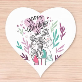 Happy Valentines Day Hart Sticker