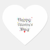 Happy Valentine's Day Hart Sticker (Voorkant)