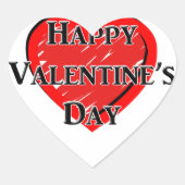 Happy Valentine's Day Hart Sticker (Voorkant)