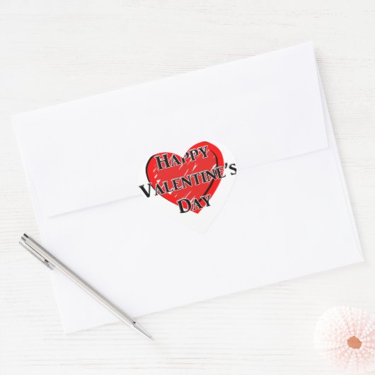 Happy Valentine's Day Hart Sticker (Envelop)