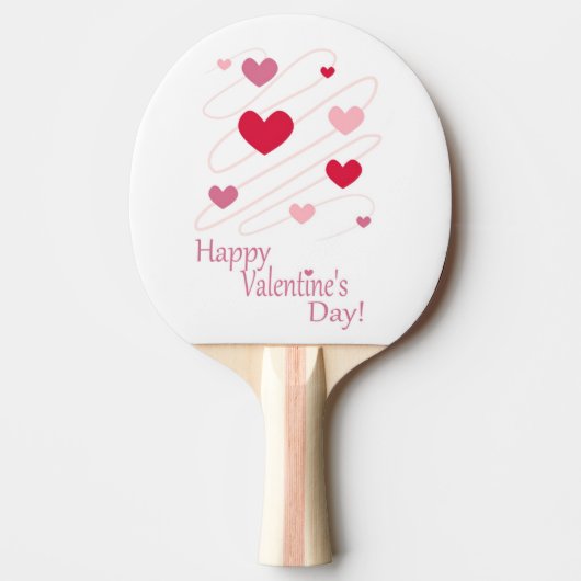 "HAPPY VALENTINE'S DAY" HARTEN TAFELTENNISBATJE (Voorkant)
