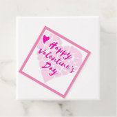 "HAPPY VALENTINE'S DAY" HEART BEDANKJES LABELS (In situ)