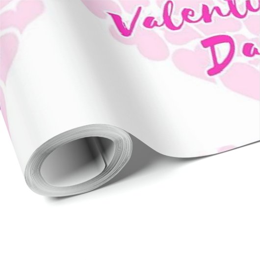 "HAPPY VALENTINE'S DAY" HEART CADEAUPAPIER (Rol Hoek)