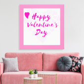 "HAPPY VALENTINE'S DAY" HEART CANVAS AFDRUK (Insitu (Woonkamer))