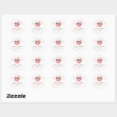Happy Valentine's Day Heart Chocolate Cute Bakery Ronde Sticker (Vel)