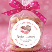 Happy Valentine's Day Heart Chocolate Cute Bakery Ronde Sticker