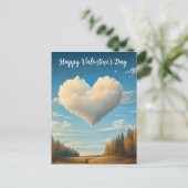 Happy Valentine's Day Heart Cloud Briefkaart (Staand voorkant)