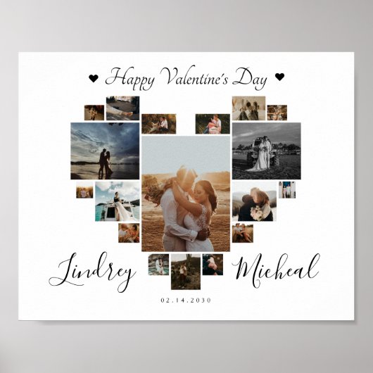 HAPPY VALENTINE'S DAY HEART COLLAGE POSTER (Voorkant)