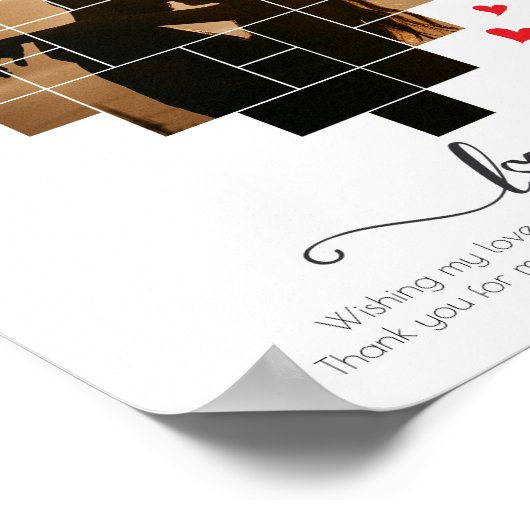 HAPPY VALENTINE'S DAY HEART COLLAGE POSTER (Hoek)