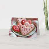 Happy Valentine's Day Heart Cookies Kaart (Voorkant)