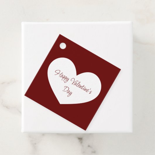 Happy Valentine's Day Heart Cute Red Bedankjes Labels (In situ)