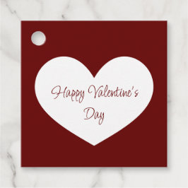 Happy Valentine's Day Heart Cute Red Bedankjes Labels
