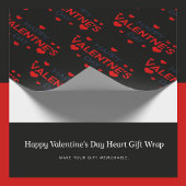 Happy Valentine's Day Heart Gift Wrap Cadeaupapier