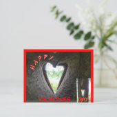 Happy Valentines Day Heart in Tree Briefkaart (Staand voorkant)