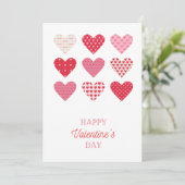 Happy Valentine's Day Heart Kaart (Staand voorkant)