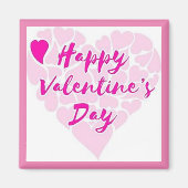 "HAPPY VALENTINE'S DAY" HEART MAGNEET (Voorkant)