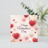 Happy Valentine's Day | Heart Personalized Photo Kaart (Staand voorkant)