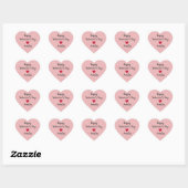 Happy Valentines Day Heart Script Stickers (Vel)