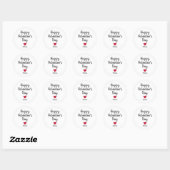 Happy Valentines Day Heart Script Stickers (Vel)