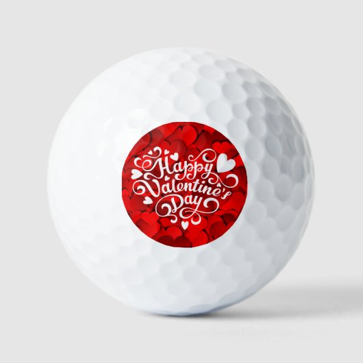 Happy Valentine's Day Heart Shape-23803 Golfballen (Voorkant)