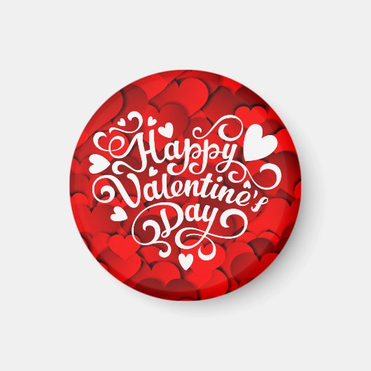 Happy Valentine's Day Heart Shape-23803 Magneet (Voorkant)