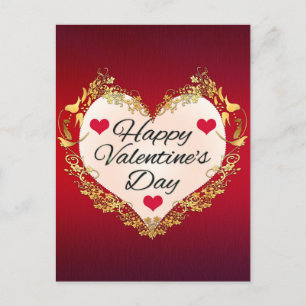 Happy Valentine's Day Heart Shape-47949 Briefkaart