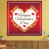 Happy Valentine's Day Heart Shape-47949 Canvas Afdruk (Insitu (Woonkamer))