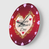 Happy Valentine's Day Heart Shape-47949 Grote Klok (Hoek)