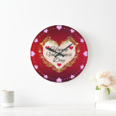 Happy Valentine's Day Heart Shape-47949 Grote Klok (Huis)