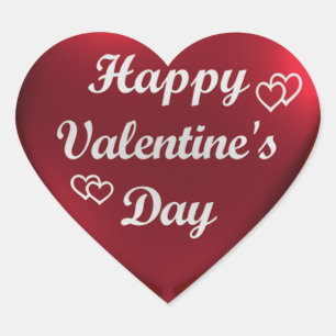 Happy Valentine's Day Heart Sticker