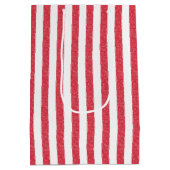 Happy Valentine's Day Heart Stripes Gift Bag Medium Cadeauzakje (Achterkant)