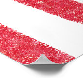 Happy Valentine's Day Heart Stripes Poster (Hoek)